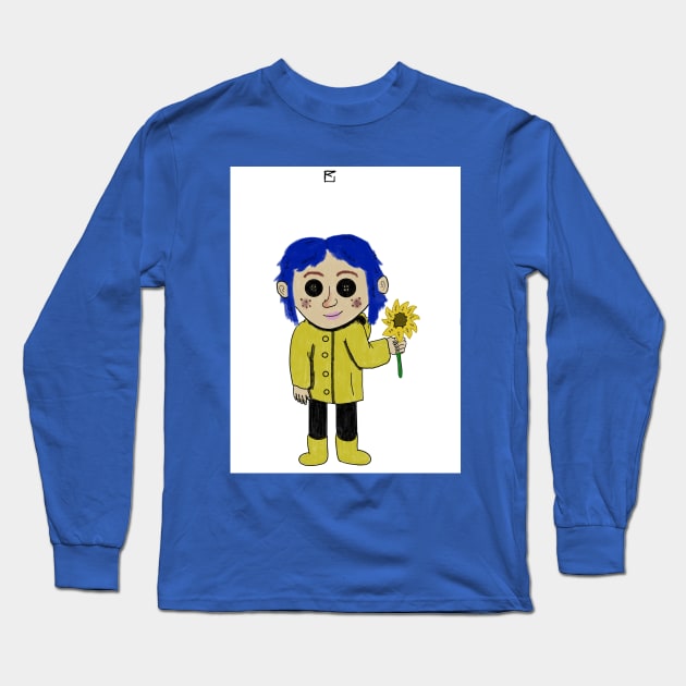 Sunflower Coraline Long Sleeve T-Shirt by RedLobertin